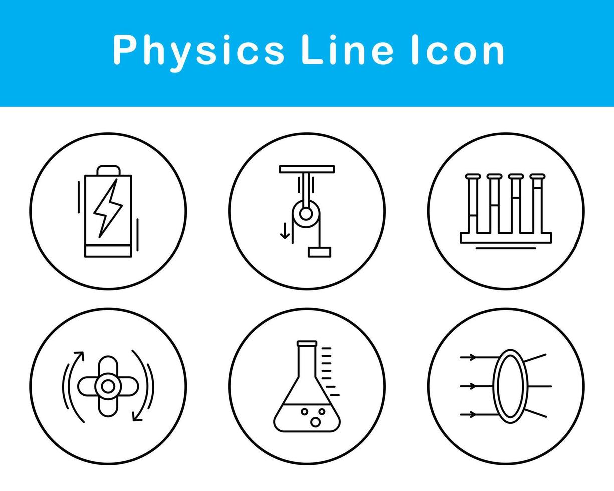 la physique vecteur icône ensemble