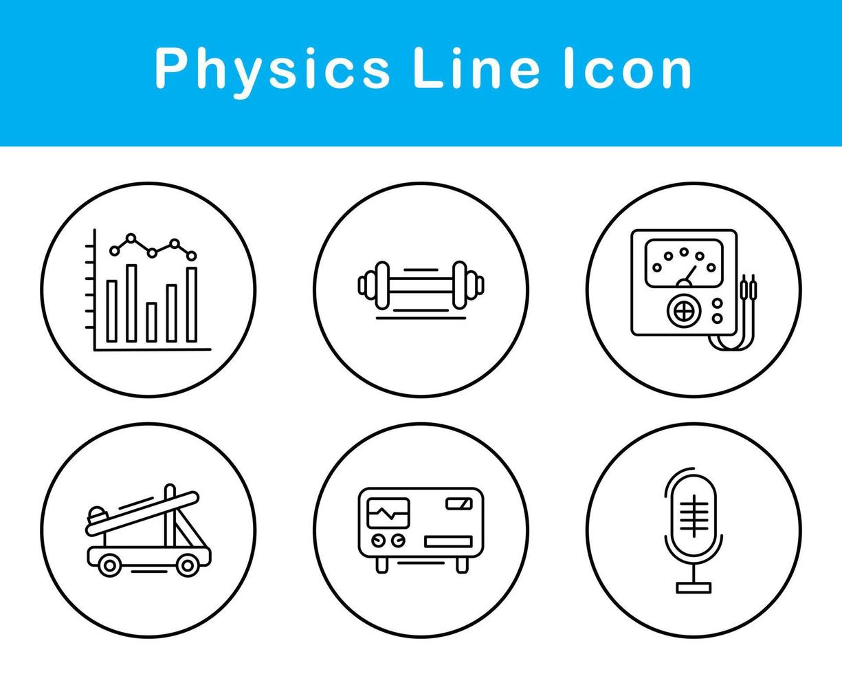 la physique vecteur icône ensemble