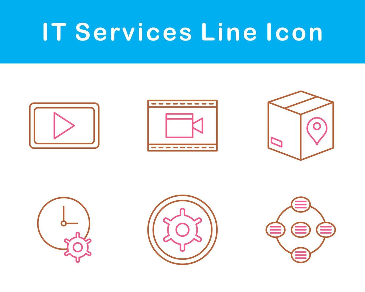 il prestations de service vecteur icône ensemble