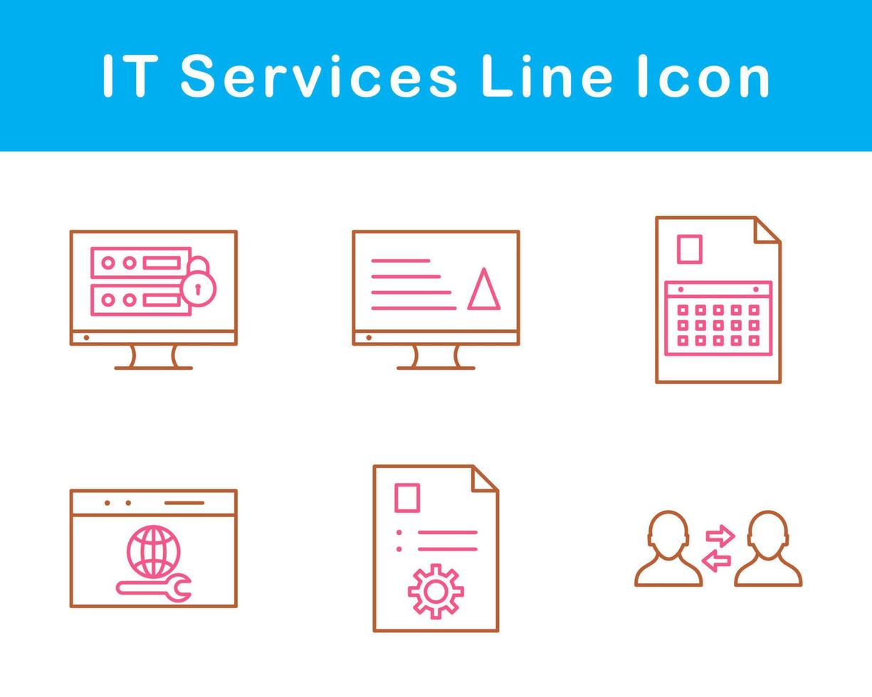 il prestations de service vecteur icône ensemble