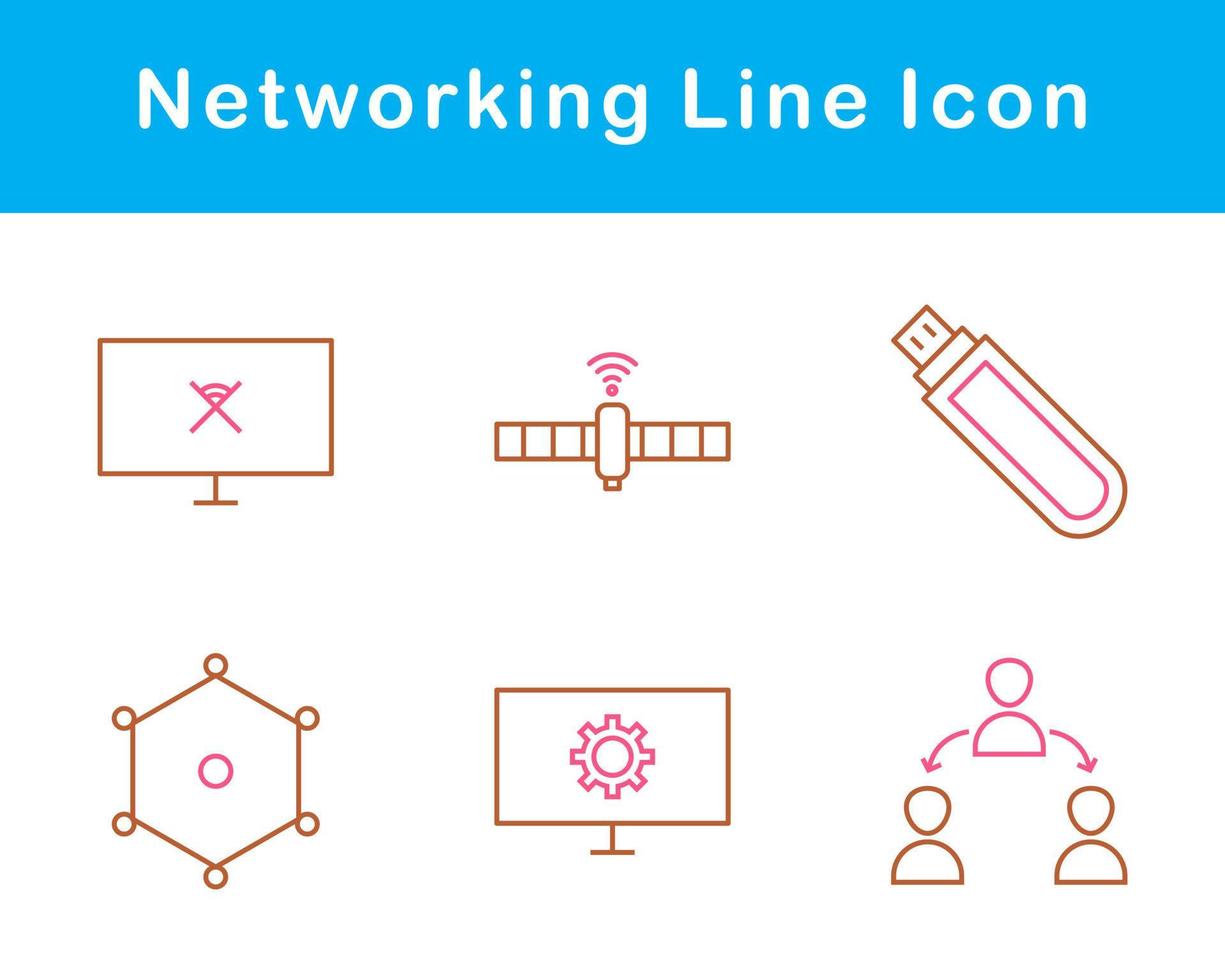 la mise en réseau vecteur icône ensemble
