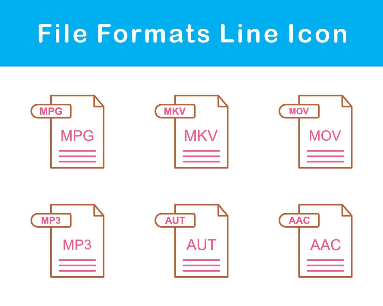 fichier les formats vecteur icône ensemble