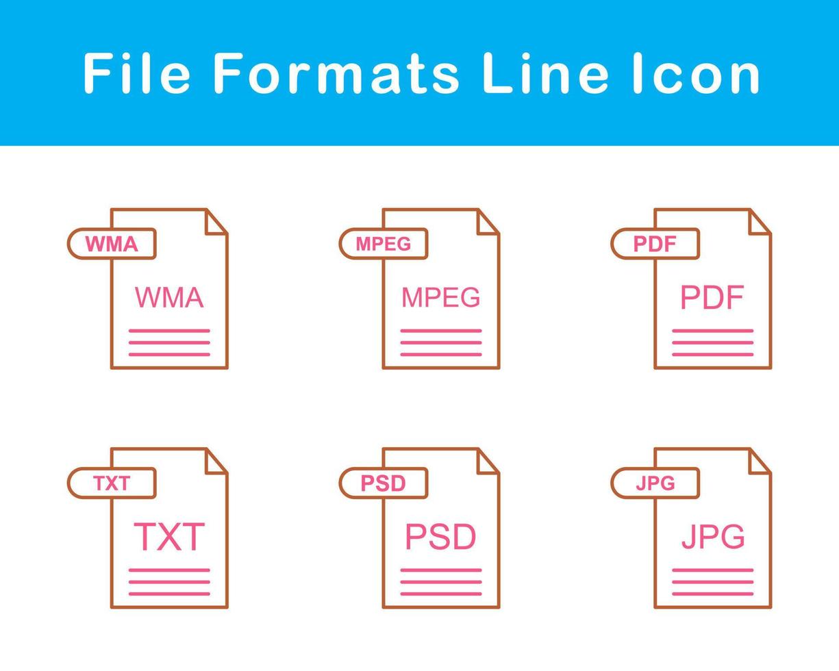 fichier les formats vecteur icône ensemble