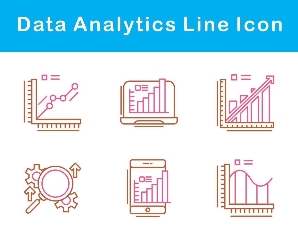 Les données analytique vecteur icône ensemble