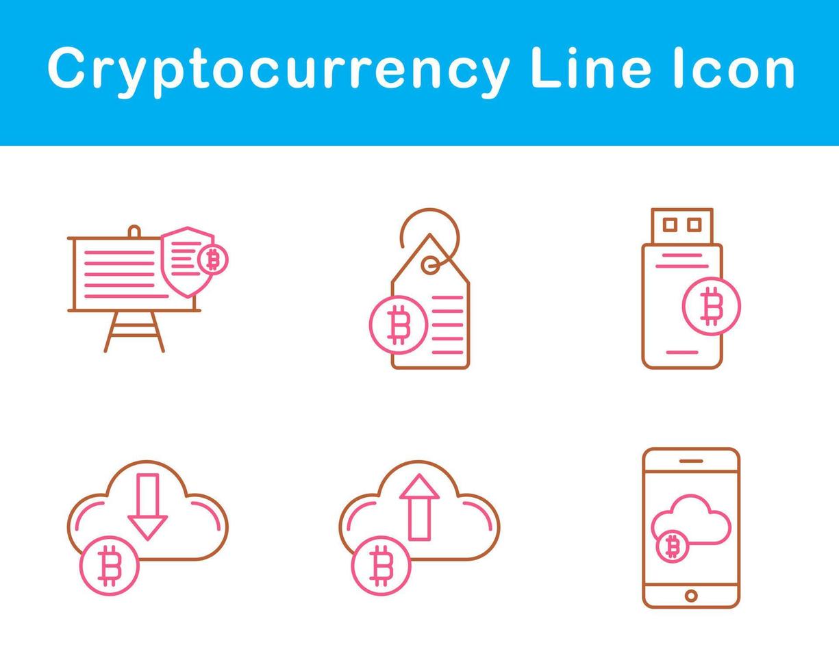 bitcoin et crypto-monnaie vecteur icône ensemble