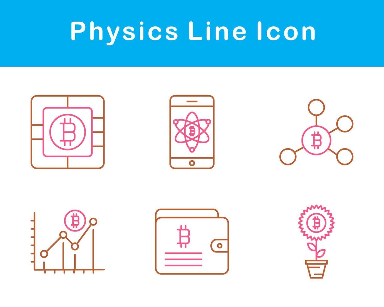 la physique vecteur icône ensemble