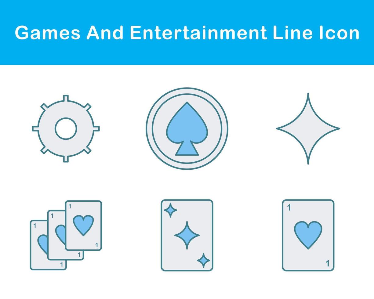 Jeux et divertissement vecteur icône ensemble