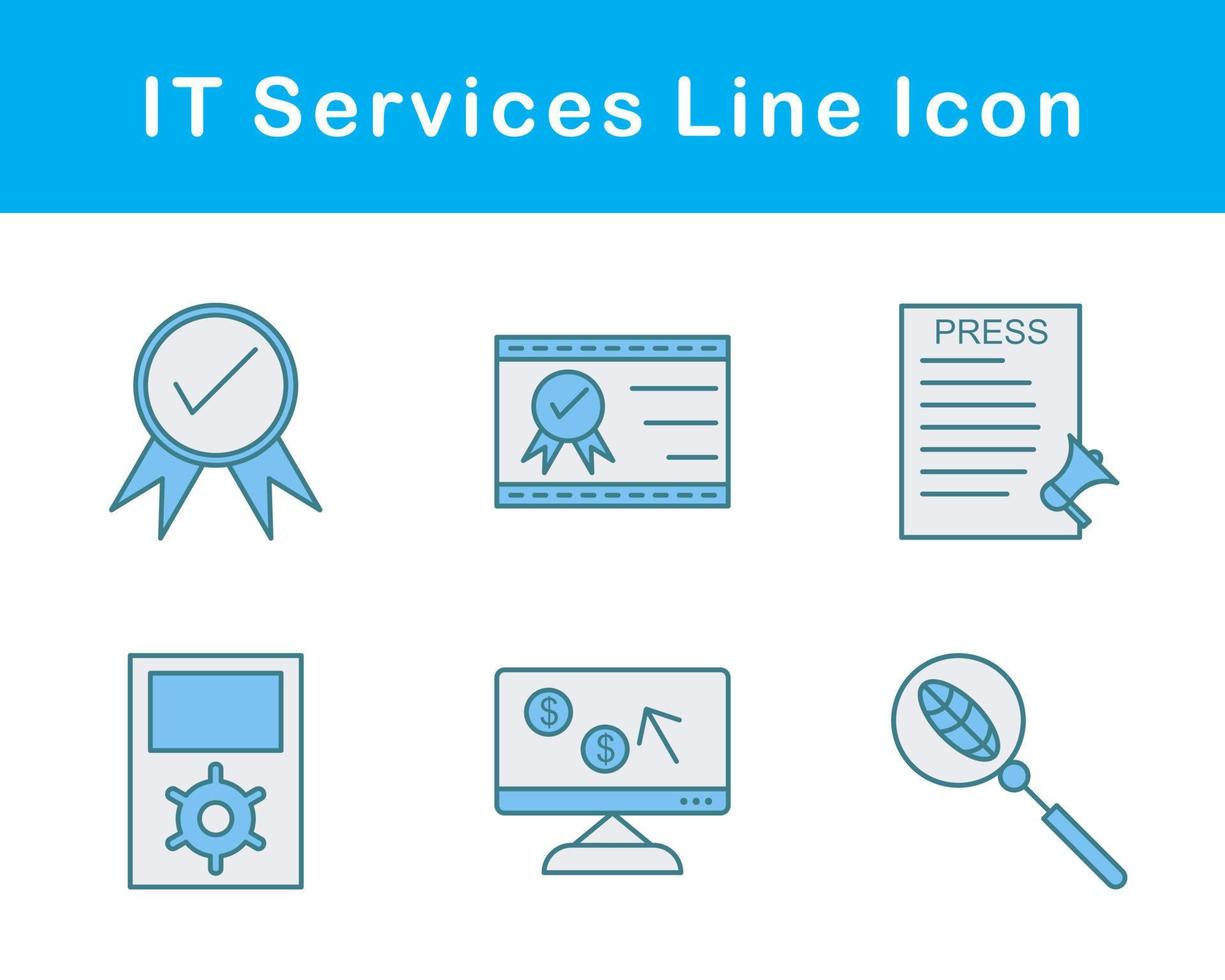 il prestations de service vecteur icône ensemble