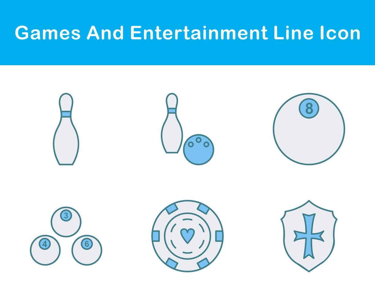 Jeux et divertissement vecteur icône ensemble