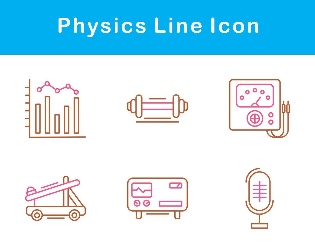 la physique vecteur icône ensemble