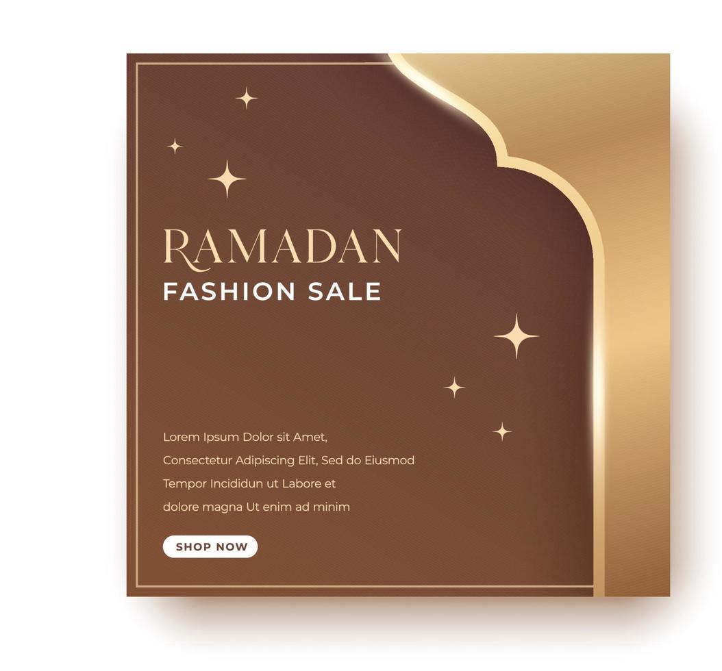 Ramadan mode social médias Publier conception vecteur