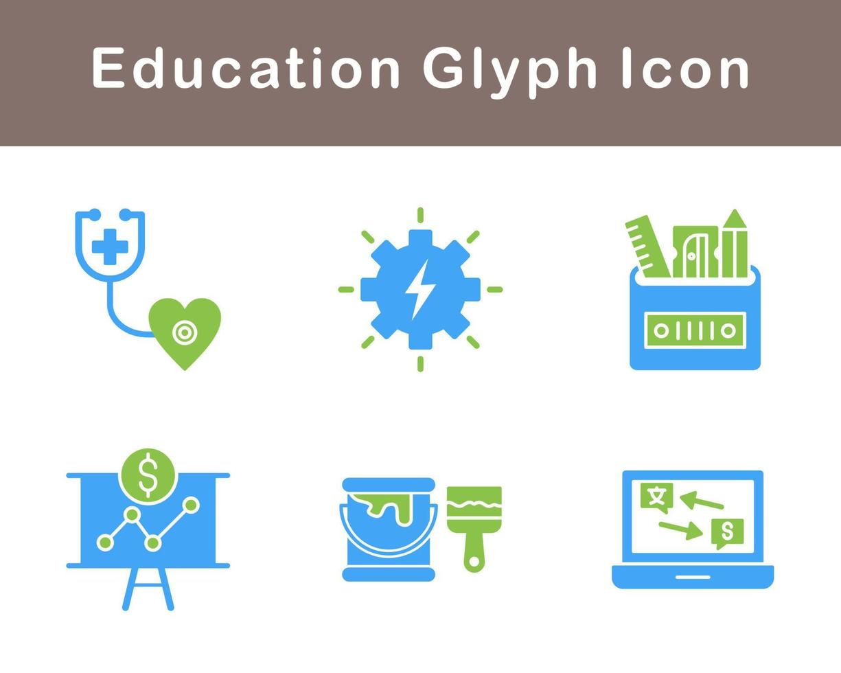 jeu d'icônes vectorielles de l'éducation vecteur