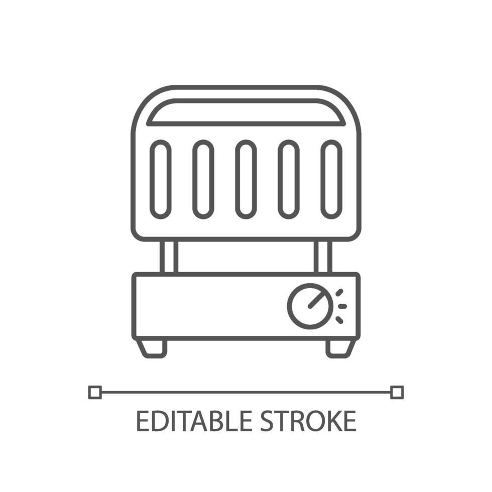 icône linéaire de gril électrique vecteur