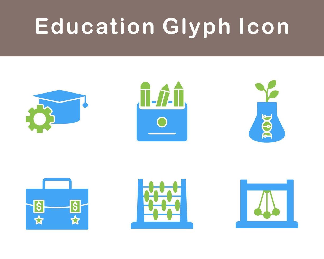 jeu d'icônes vectorielles de l'éducation vecteur