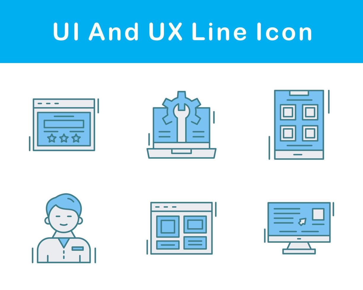 ui et ux vecteur icône ensemble