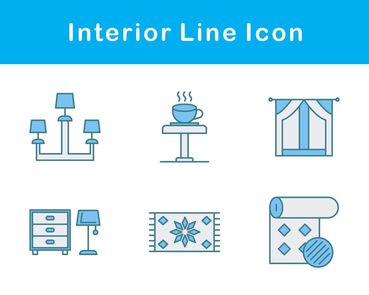 intérieur vecteur icône ensemble