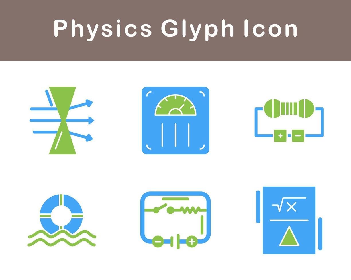 la physique vecteur icône ensemble