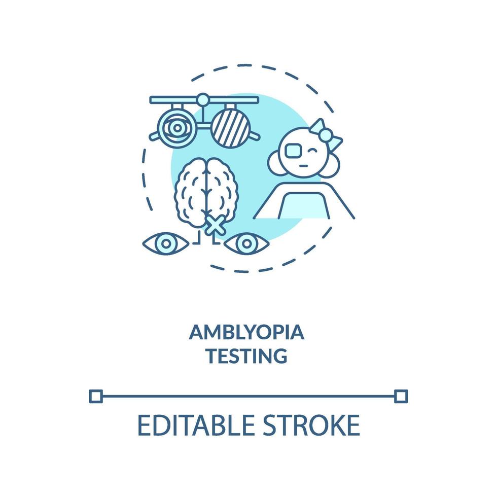 icône de concept de test d & # 39; amblyopie vecteur