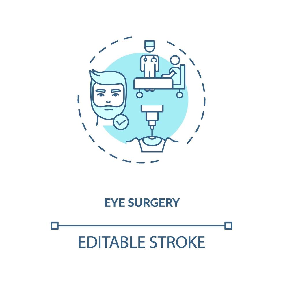 icône de concept de chirurgie oculaire vecteur