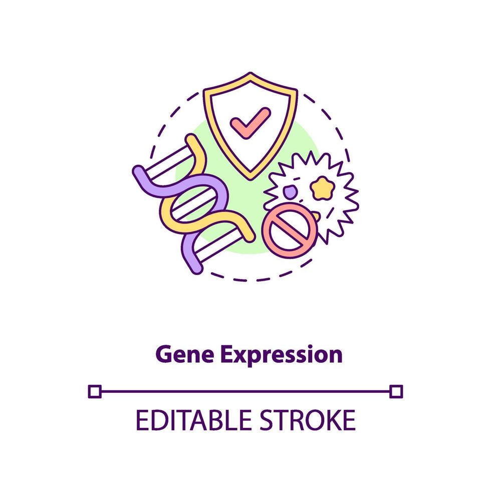 icône de concept d & # 39; expression génique vecteur