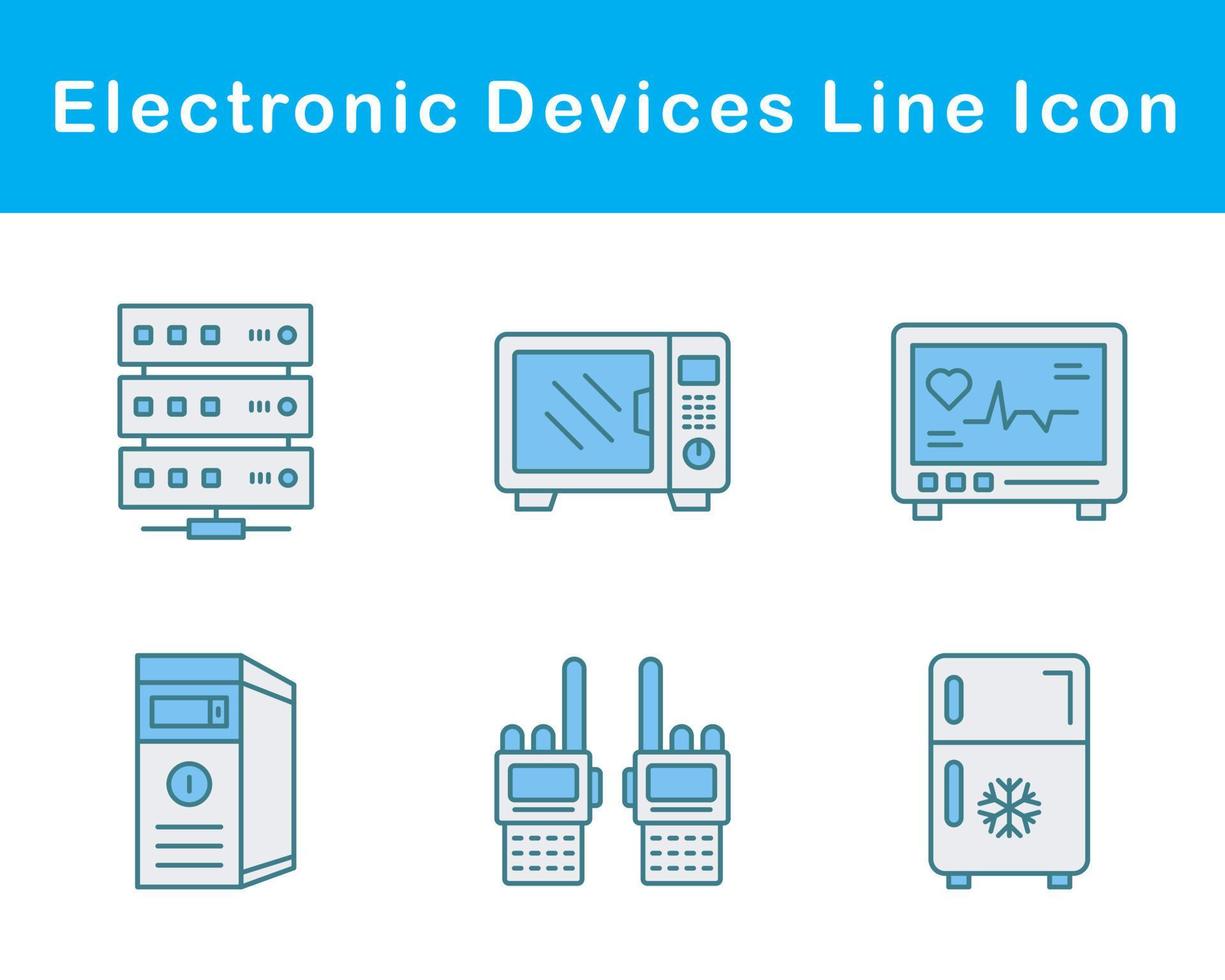 électronique dispositifs vecteur icône ensemble