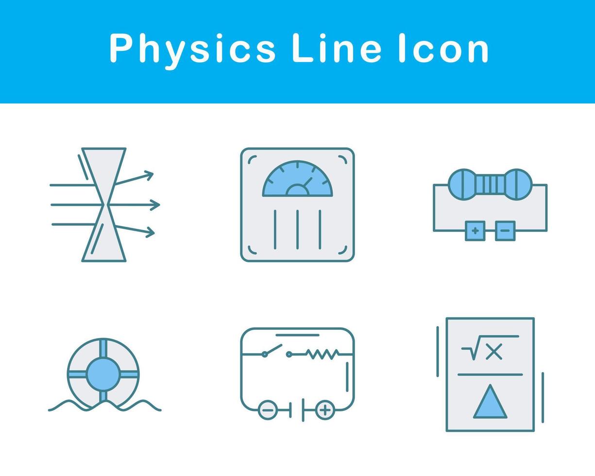 la physique vecteur icône ensemble