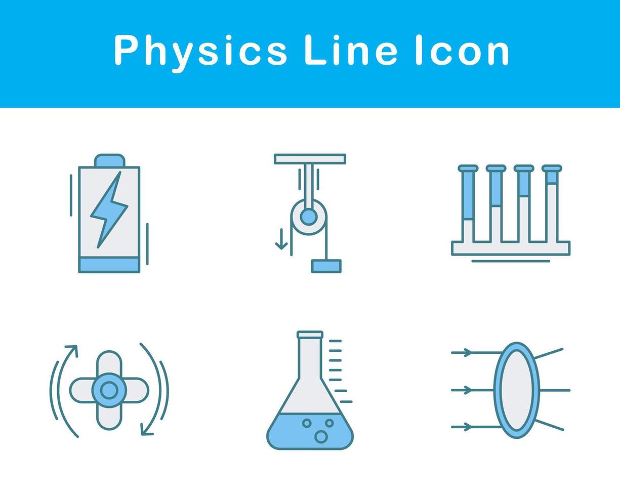 la physique vecteur icône ensemble