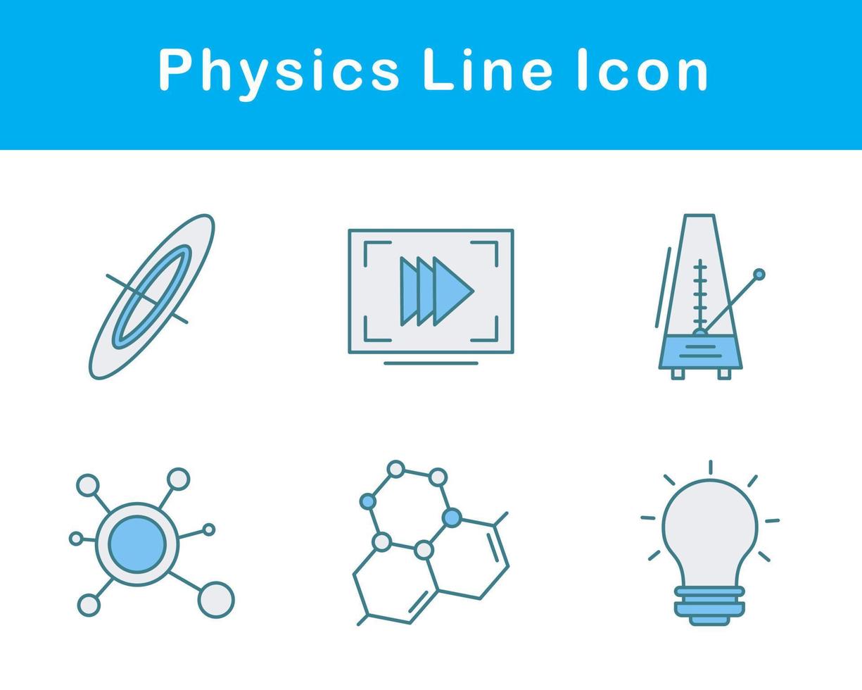 la physique vecteur icône ensemble