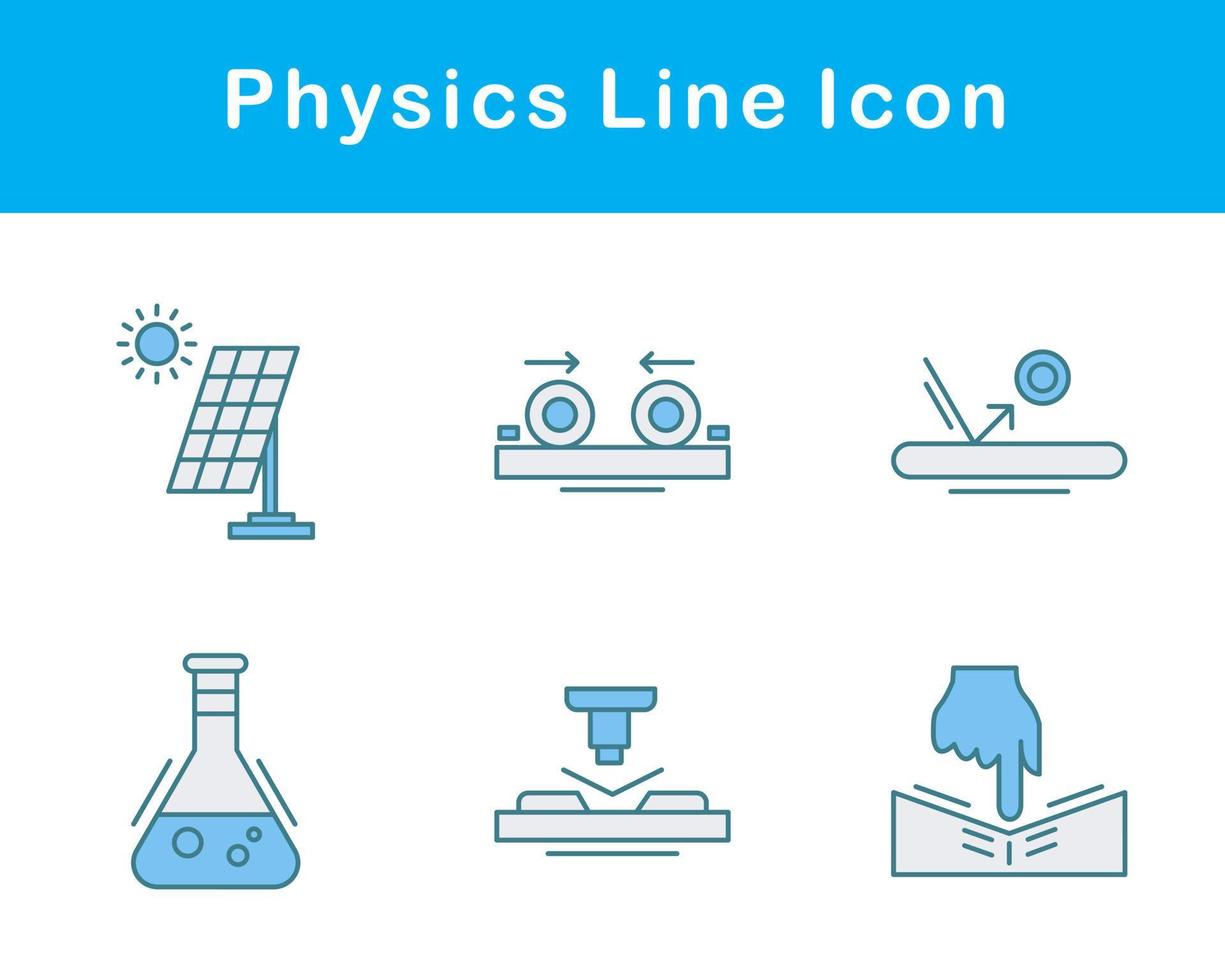 la physique vecteur icône ensemble