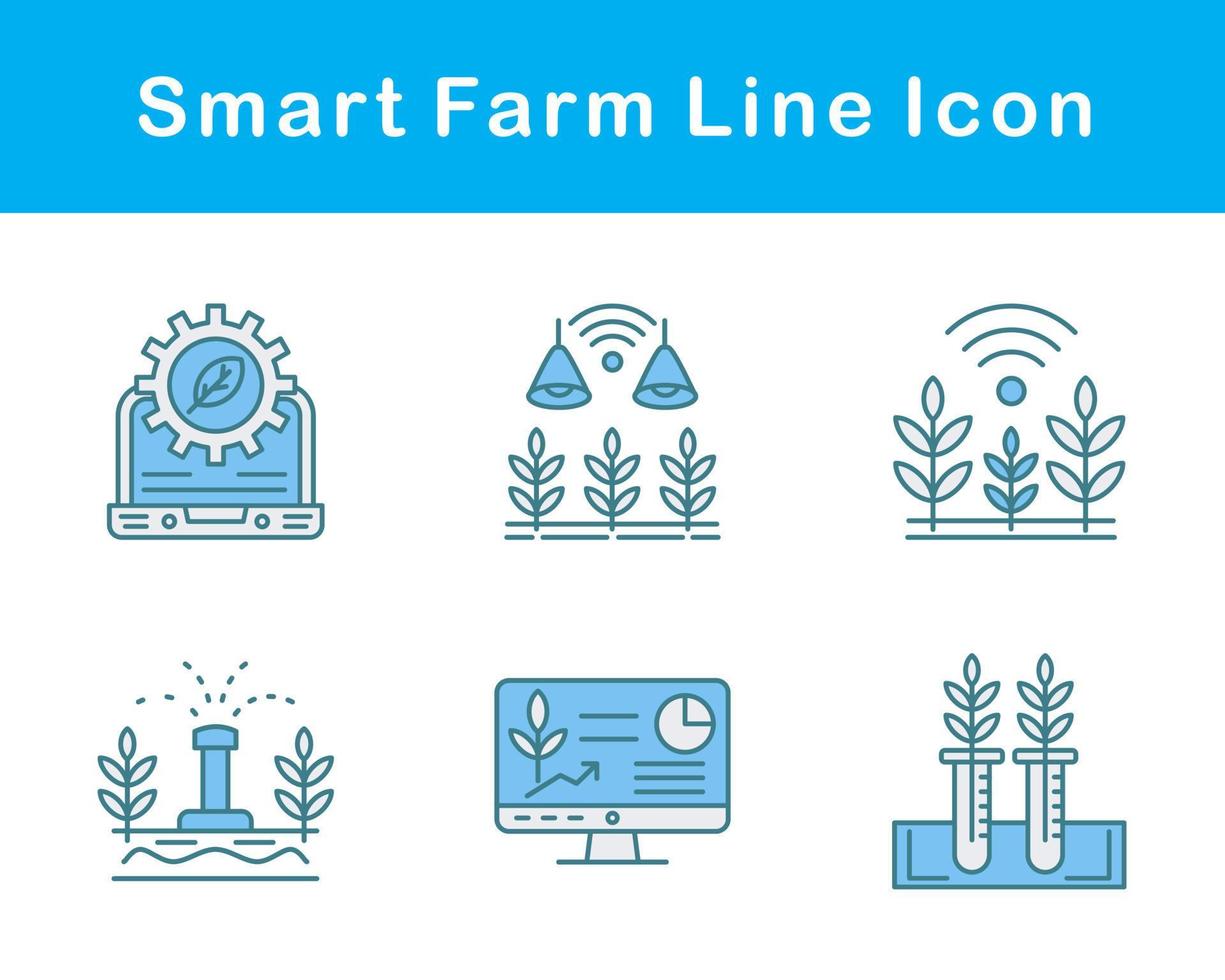 intelligent ferme vecteur icône ensemble