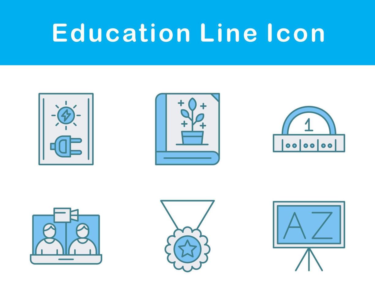 jeu d'icônes vectorielles de l'éducation vecteur