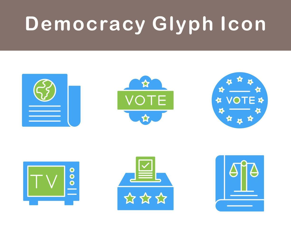 la démocratie vecteur icône ensemble