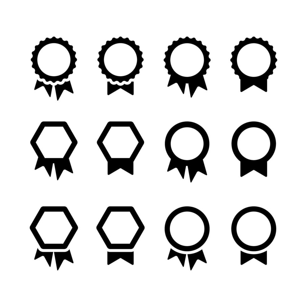 qualité badge icône. ruban symbole. médaille et prix Facile signe, vecteur illustration