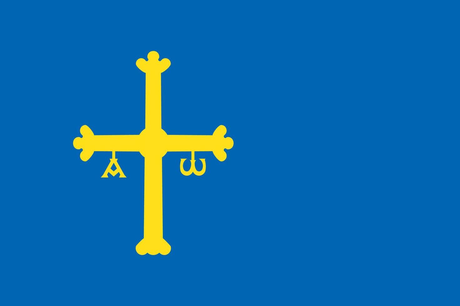 vecteur Espagnol principauté de asturies drapeau