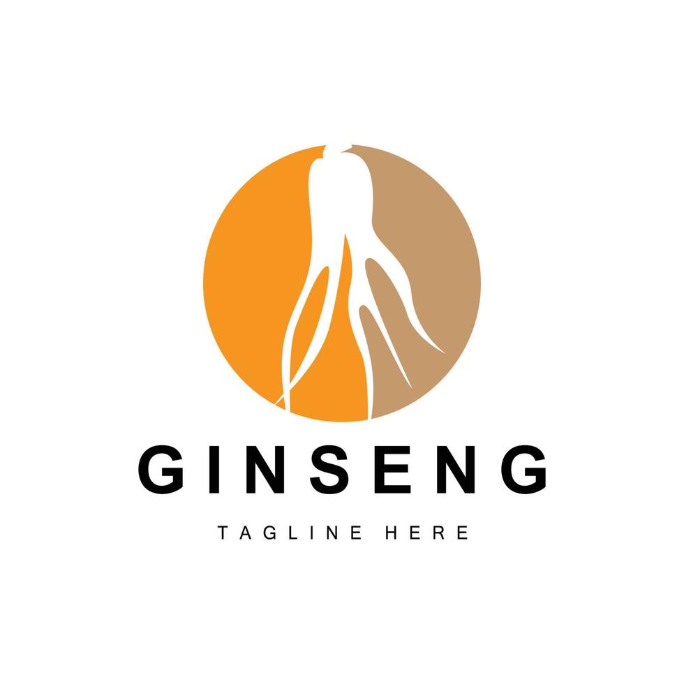 ginseng logo, à base de plantes plante vecteur, Naturel à base de plantes médecine, ginseng à base de plantes boisson icône vecteur