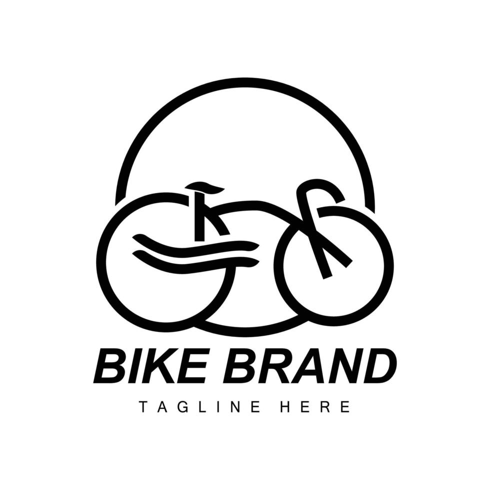 vélo logo, véhicule vecteur, vélo silhouette icône, Facile conception inspiration vecteur