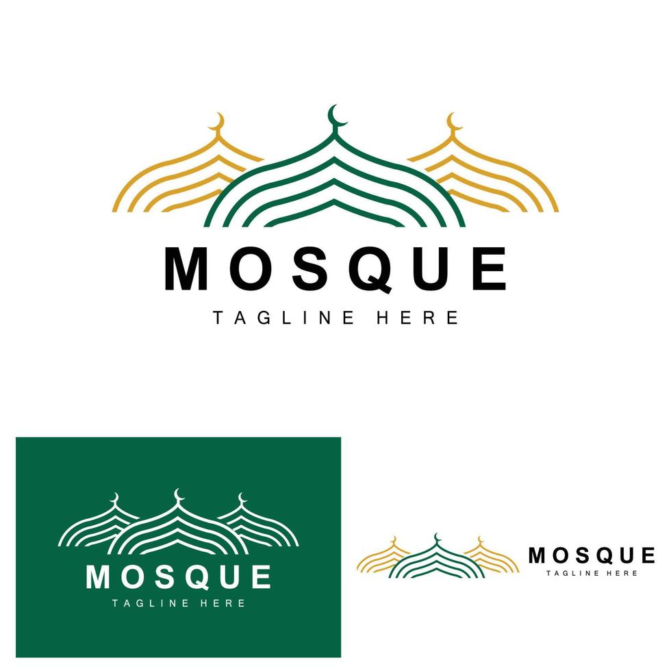 mosquée logo, islamique culte conception, eid Al fitr mosquée bâtiment vecteur icône modèle, Ramadan, eid Al adha