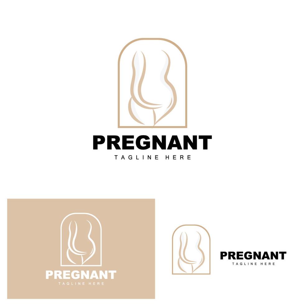 Enceinte logo, maman et bébé santé se soucier conception, Enceinte et bébé médicament marque icône vecteur