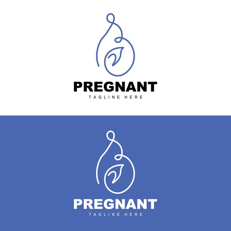 Enceinte logo, maman et bébé santé se soucier conception, Enceinte et bébé médicament marque icône vecteur