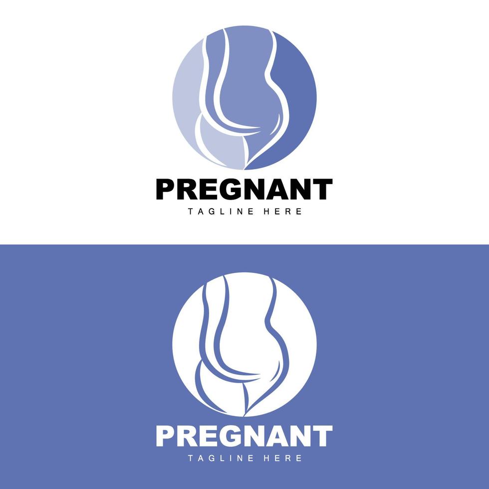 Enceinte logo, maman et bébé santé se soucier conception, Enceinte et bébé médicament marque icône vecteur