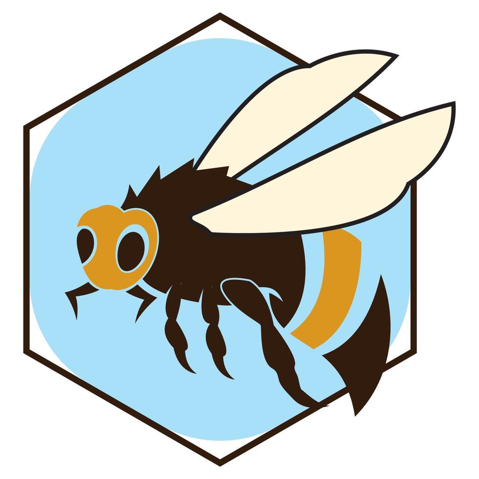 icône de conception d'illustrations de logo d'abeille vecteur