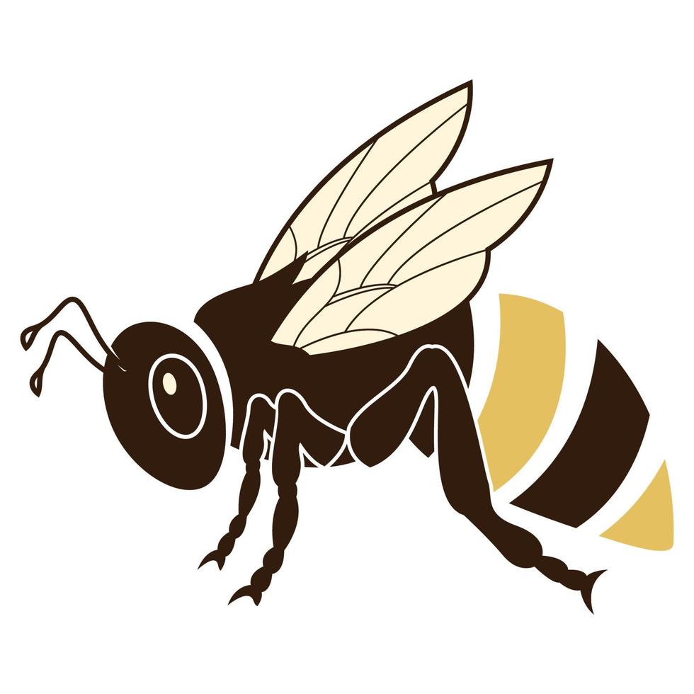 icône de conception d'illustrations de logo d'abeille vecteur