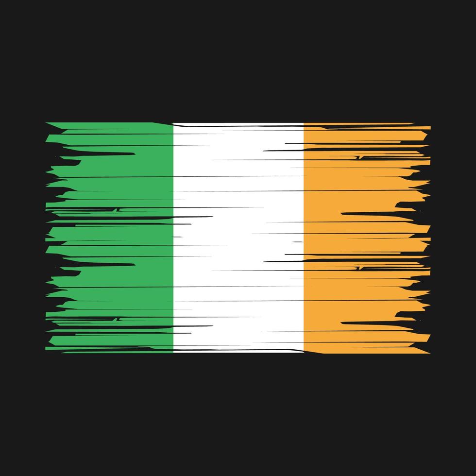 brosse drapeau irlande vecteur