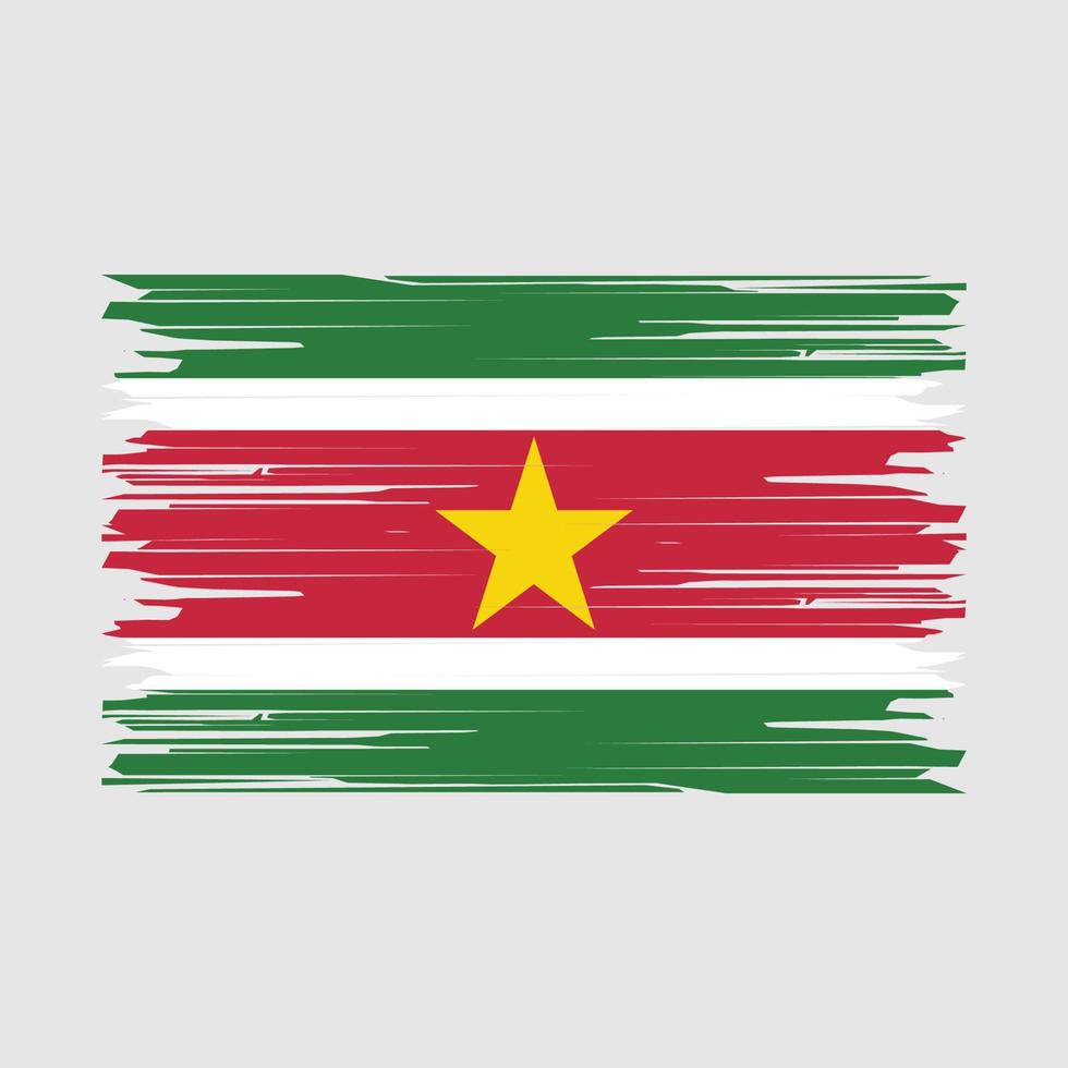 pinceau drapeau du suriname vecteur