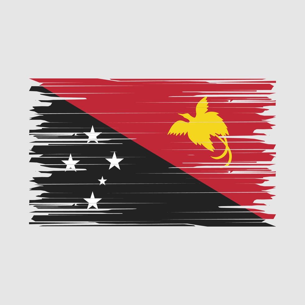 pinceau drapeau papouasie vecteur
