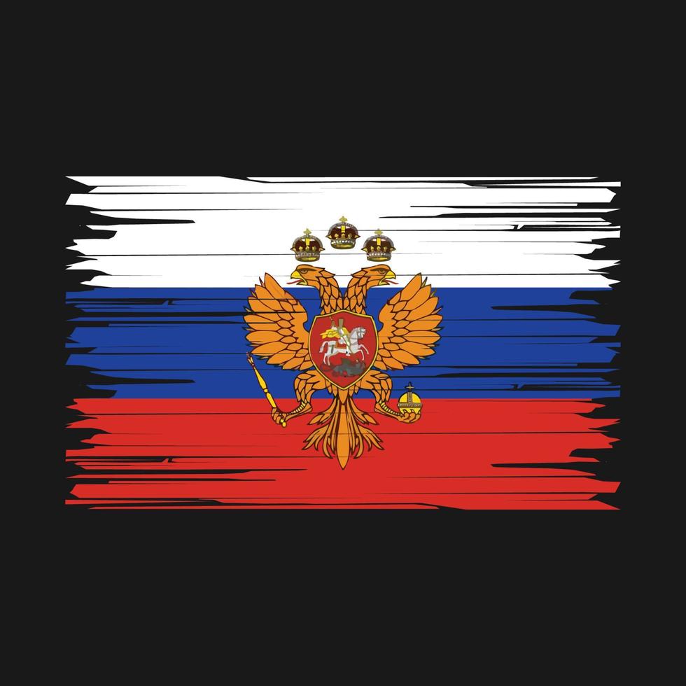 brosse drapeau russie vecteur