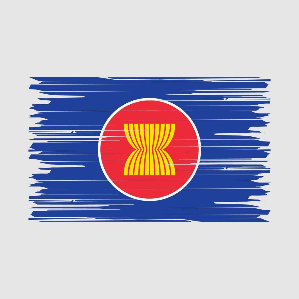 pinceau drapeau asean vecteur