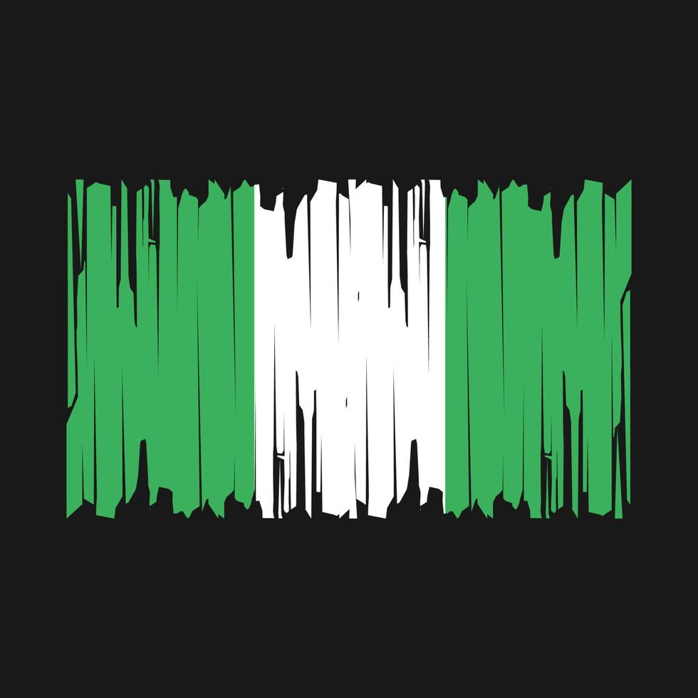 vecteur de brosse drapeau nigeria