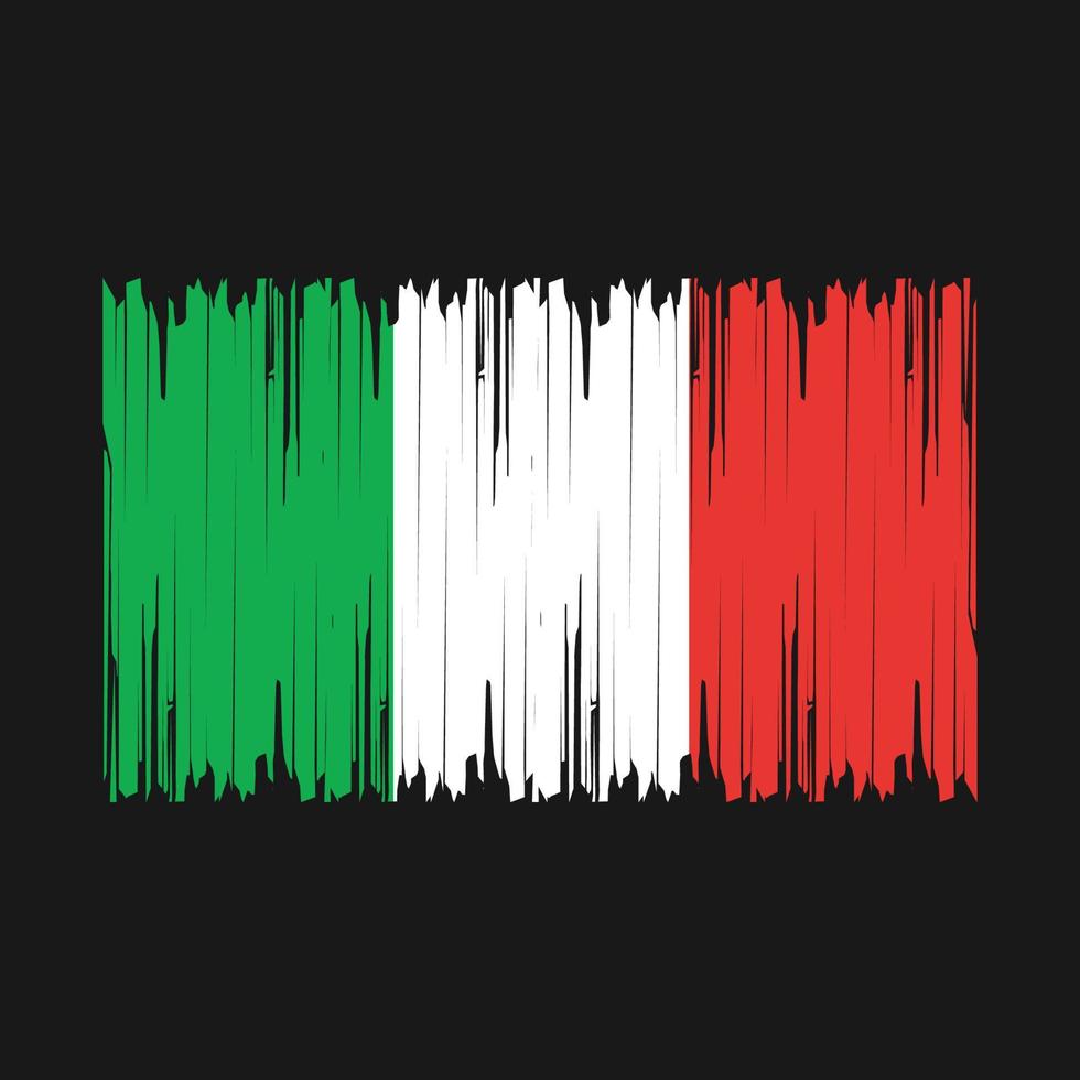 drapeau italie brosse illustration vectorielle vecteur