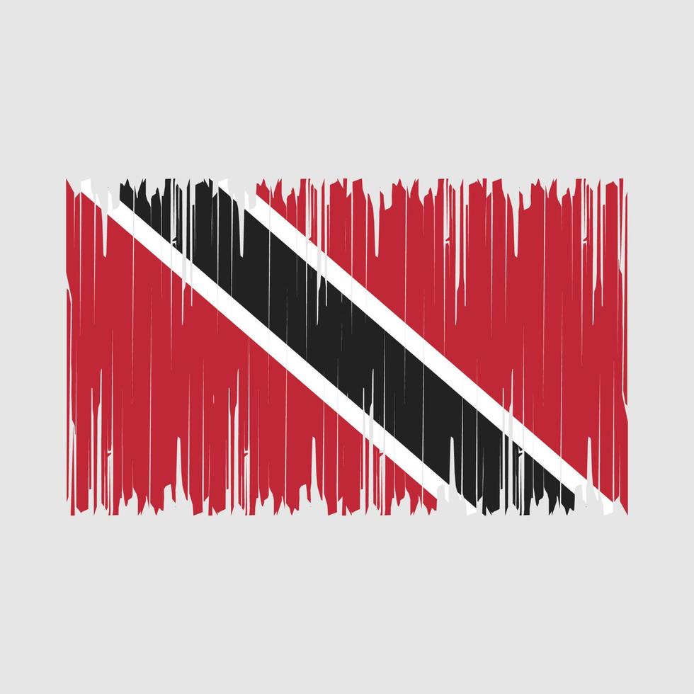 drapeau trinidad brosse illustration vectorielle vecteur